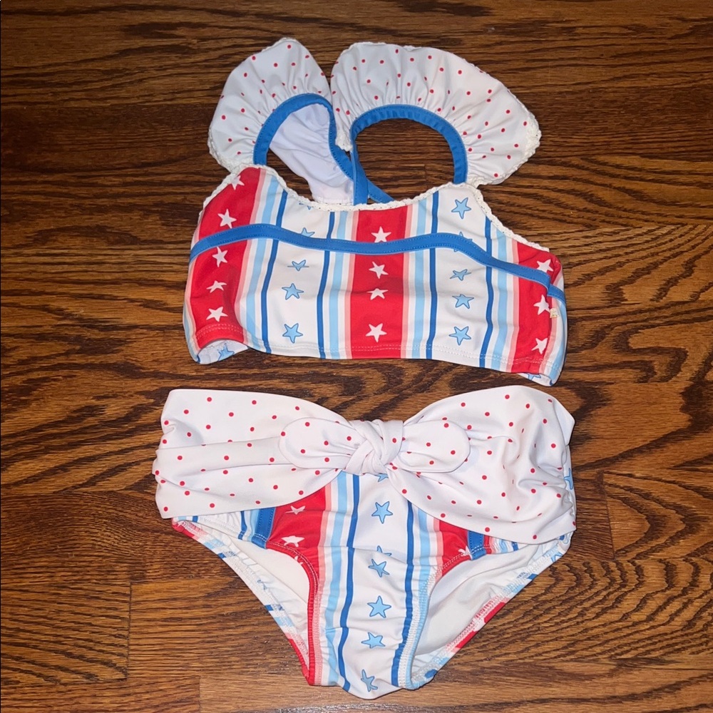 SweetHoney Red and Blue Star Kids Bikini